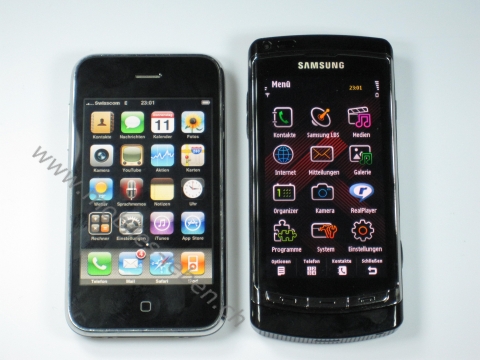 samsung i8910hd review iphone 3g comparison vergleich
